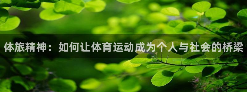 JJB竞技宝官方正版app集团简介：体旅精神：如何让